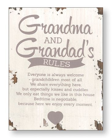 Grandma/Grandad Distressed Wood Plaque Grandma/Grandad Distressed Wood Plaque