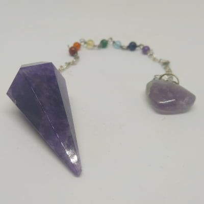 Crystal Pendulum Amethyst Chakra Stones Crystal Pendulum Amethyst Chakra Stones