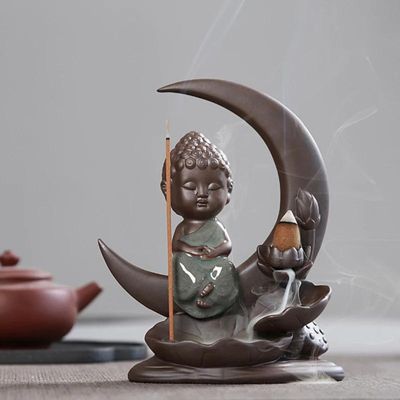 Buddha Moon Backflow Incense Burner
