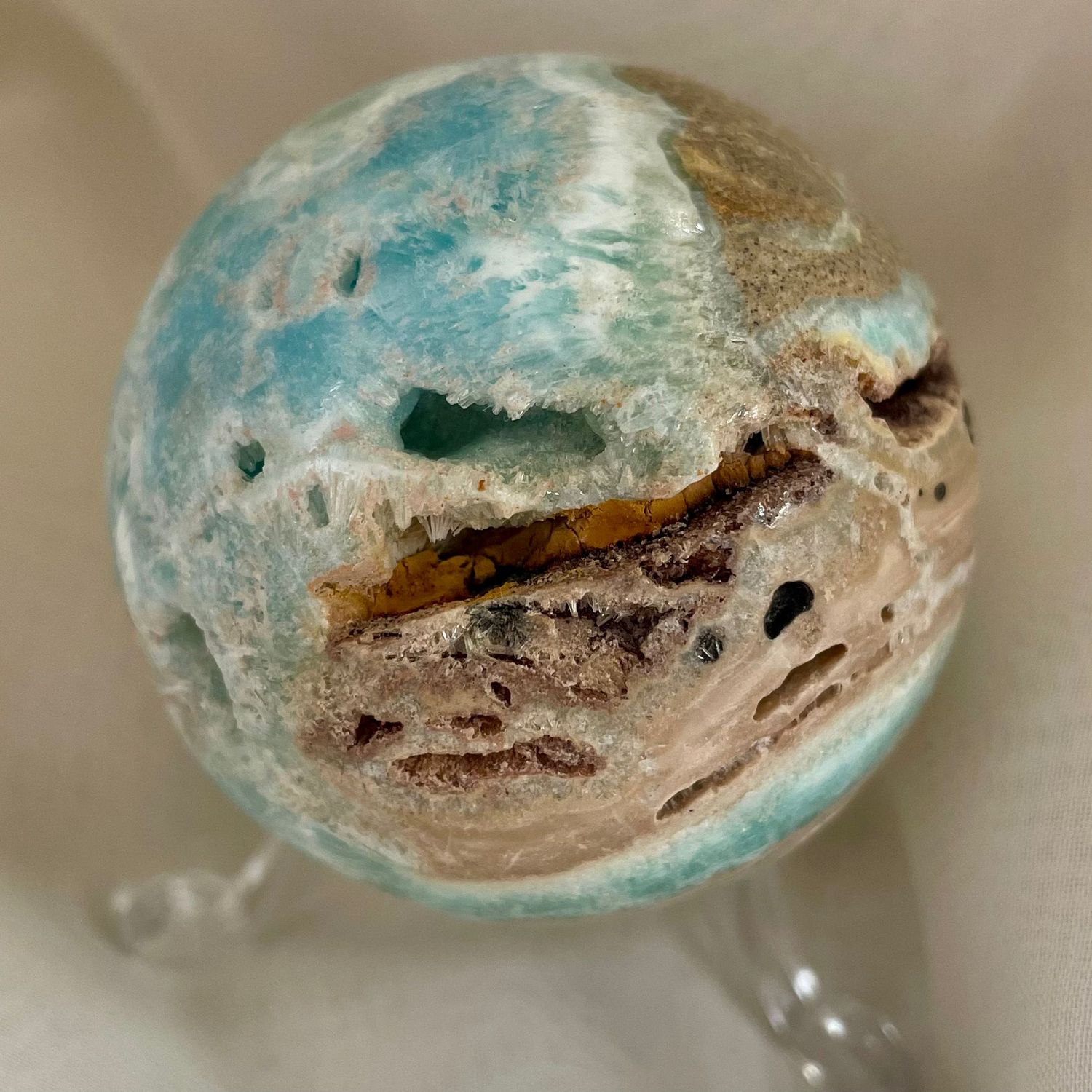 Caribbean Blue Calcite Sphere Caribbean Blue Calcite Sphere