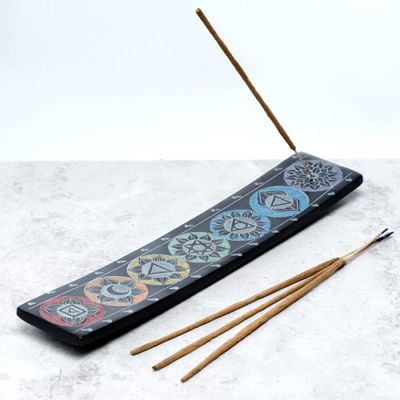 Carved Soapstone Chakra Incense Burner