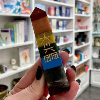 Chakra Obelisk with Reiki Symbols