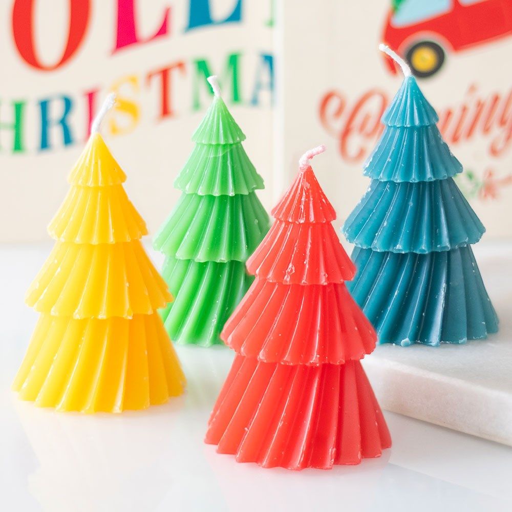 Colourful Christmas Tree Candles Colourful Christmas Tree Candles