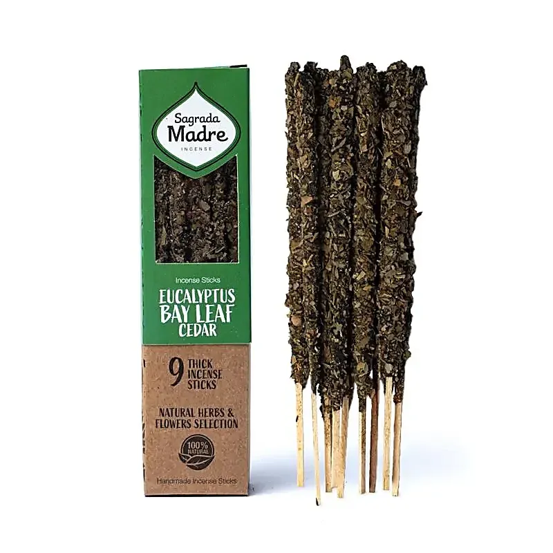 Sagrada Madre Herbal Incense Sticks Eucalyptus, Bay Leaf & Cedar Sagrada Madre Herbal Incense Sticks Eucalyptus, Bay Leaf & Cedar