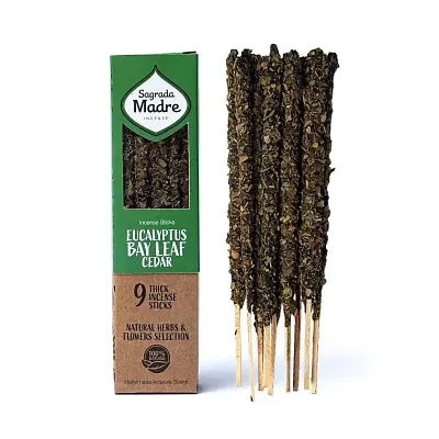 Sagrada Madre Herbal Incense Sticks Eucalyptus, Bay Leaf & Cedar