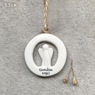 Guardian Angel Cut Out Porcelain Hanger