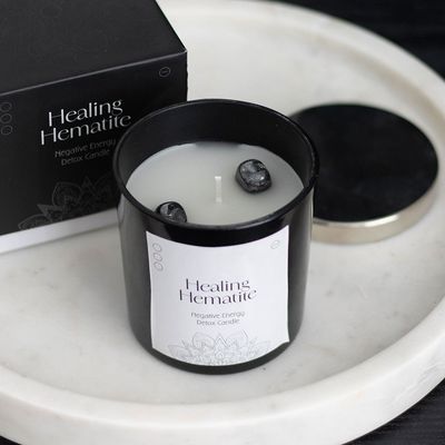 Hematite Healing Candle