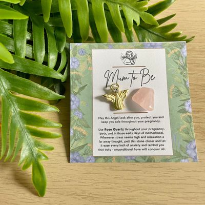 Mum To Be Angel & Rose Quartz