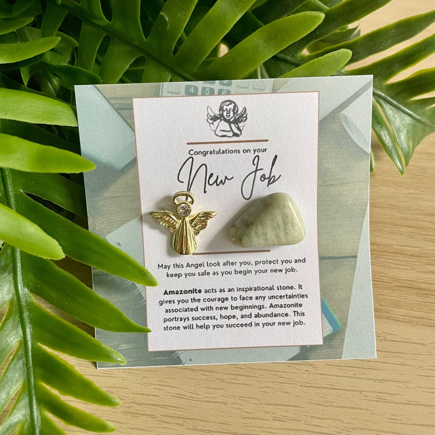 New Job Angel And Amazonite New Job Angel And Amazonite