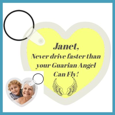 Personalised Heart Keyring