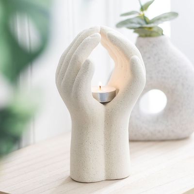 Praying Hands Candle Holder