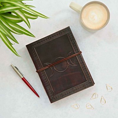 Indra Three Moons Leather Journal