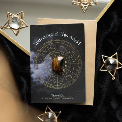 Tiger's Eye Moon Greeting Card
