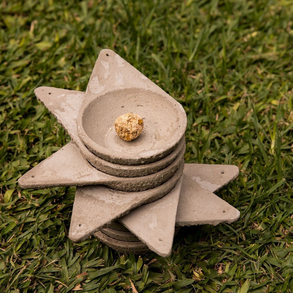 Triangular Cement Incense Burner Triangular Cement Incense Burner