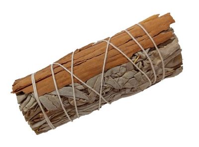 White Sage And Cinnamon Smudge Stick