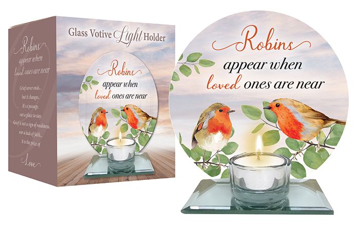 Glass Votive Holder Robins