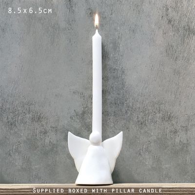 Candle With Holder Angel