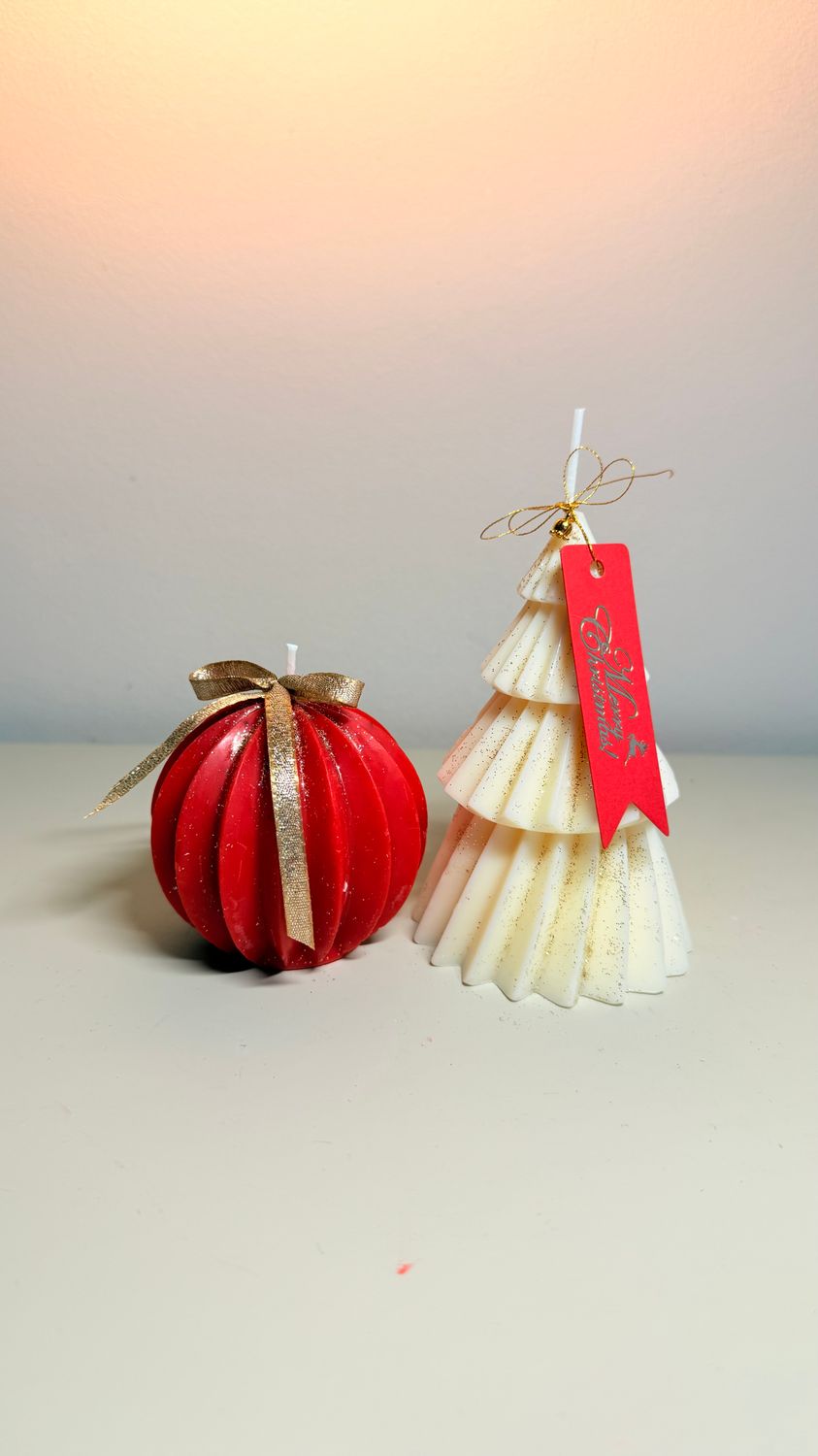 Zestaw świec „Choinka i Bombka”