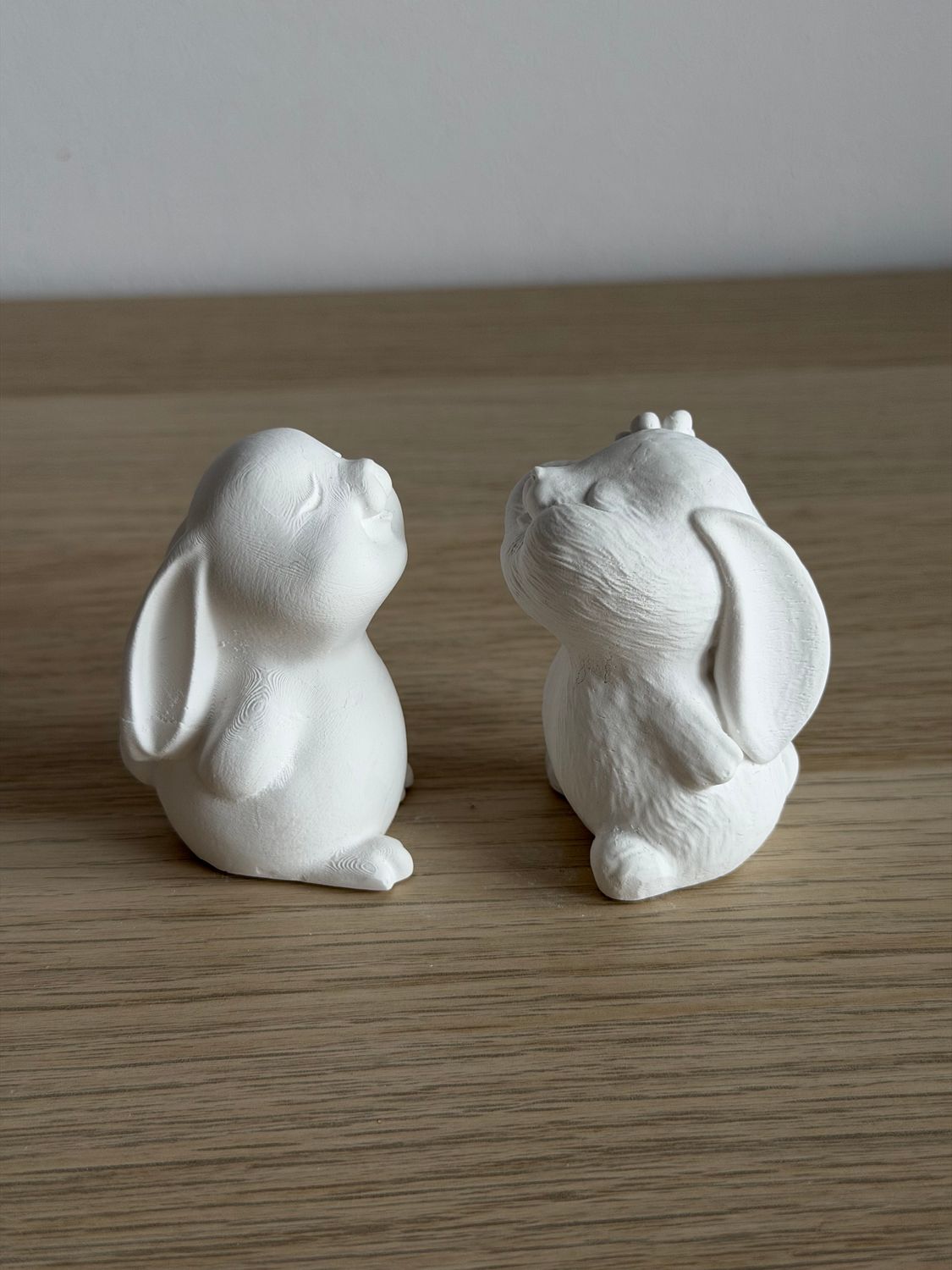 Zestaw Kreatywny - Para Figurki 3D do Malowania Króliczki