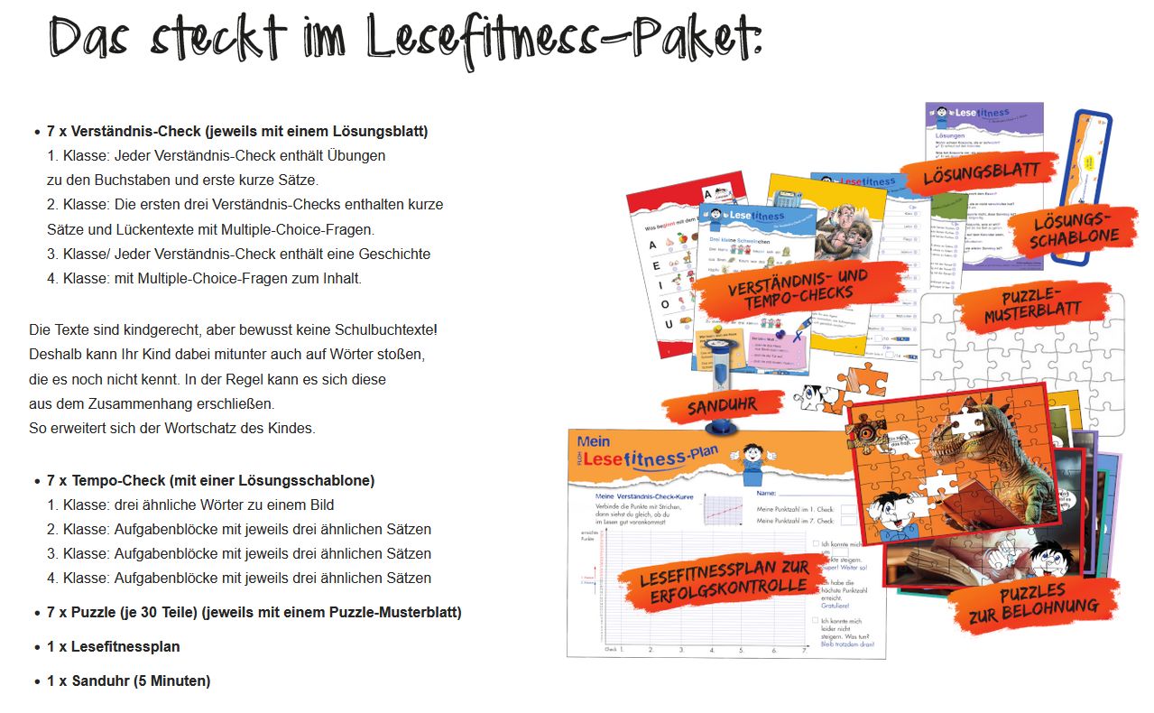 Lesefitness für die 2. Klasse