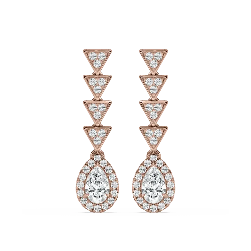 Statement Diamond Cocktail Danglers in Lab Grown Diamonds