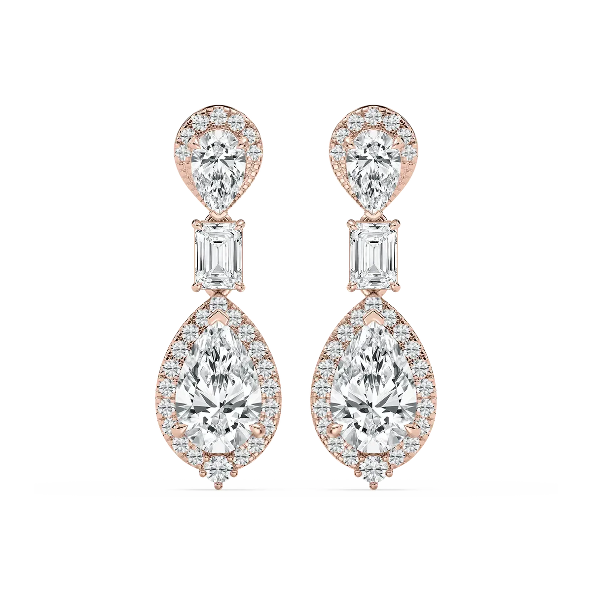 Elegant Lab Grown Diamond Dangler Earrings