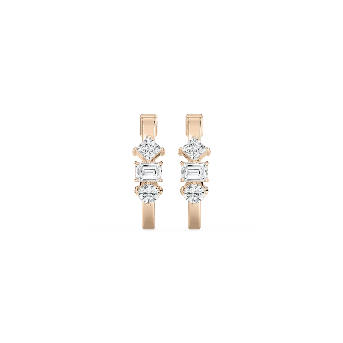 Multi Shape Diamond Fashion Hoop And Balis