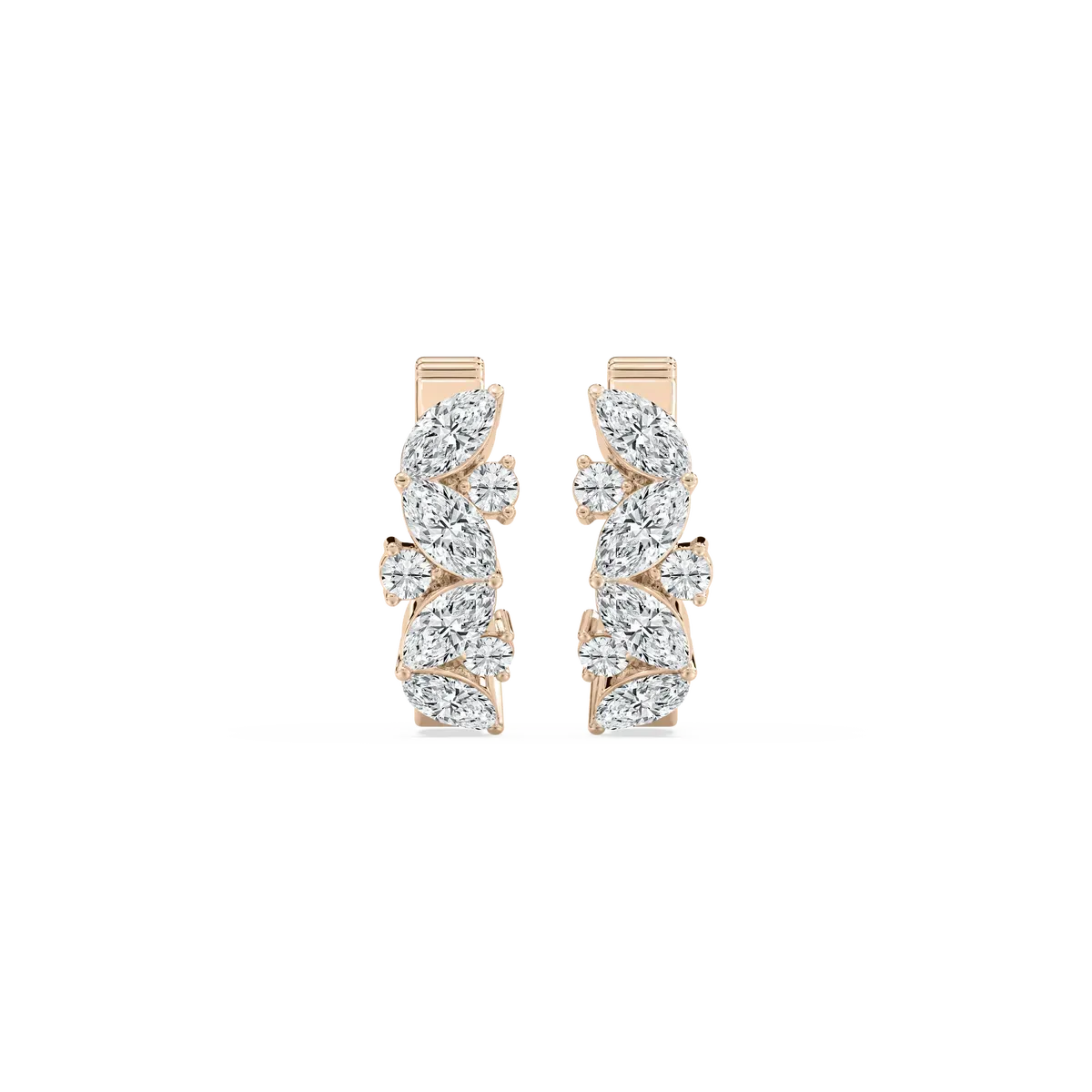 Marquise And Round Diamond Cahya Hoop And Balis