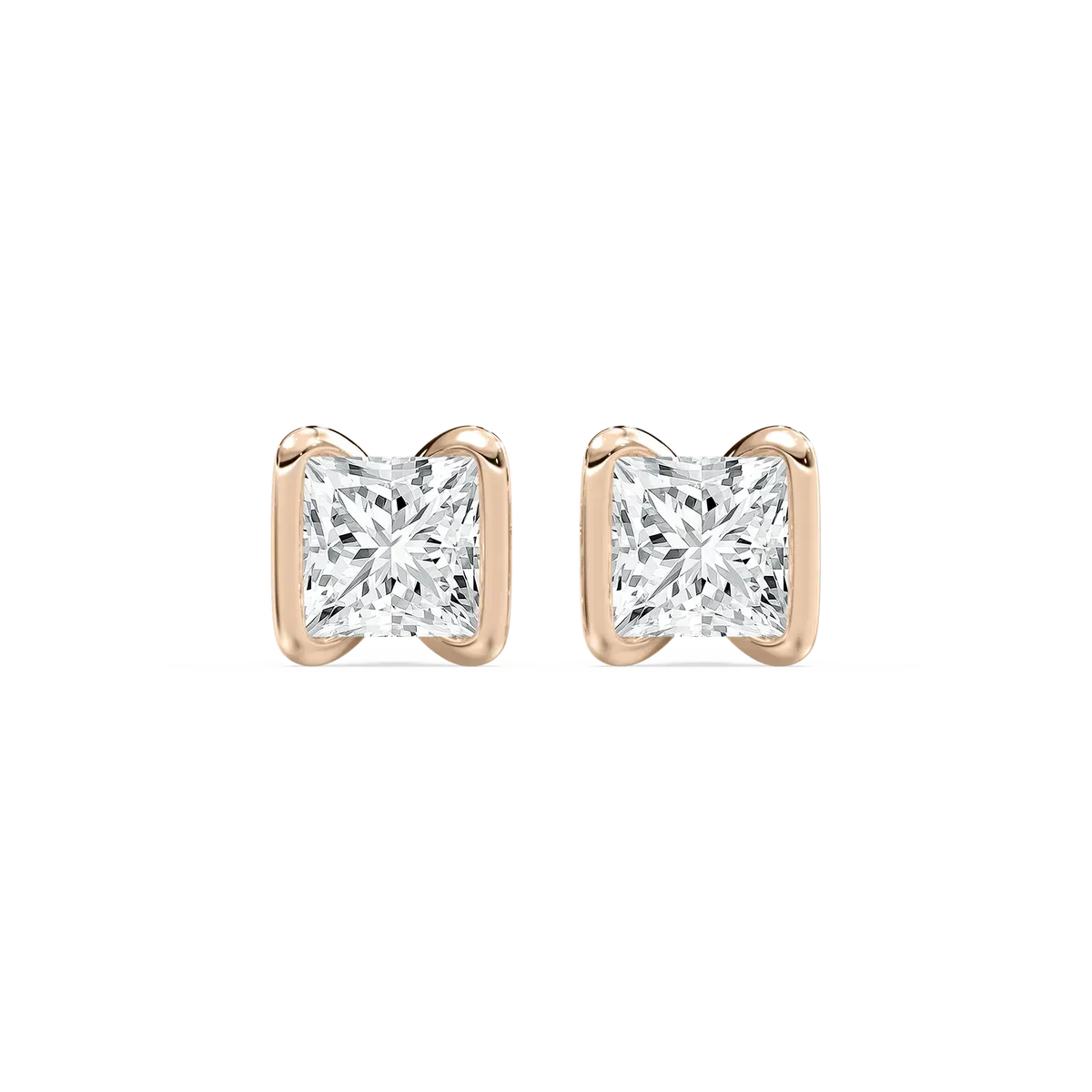 2 Carat Princess Diamond Seraphina Stud Earring