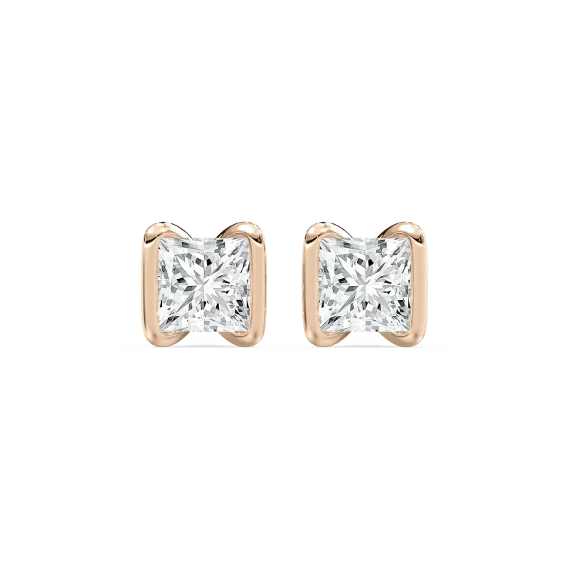 2 Carat Princess Diamond Seraphina Stud Earring