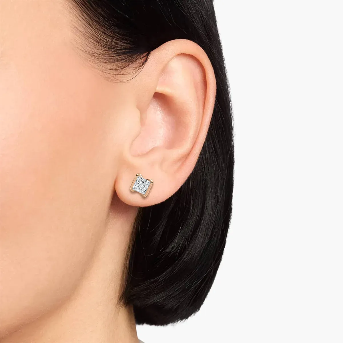 2 Carat Princess Diamond Seraphina Stud Earring