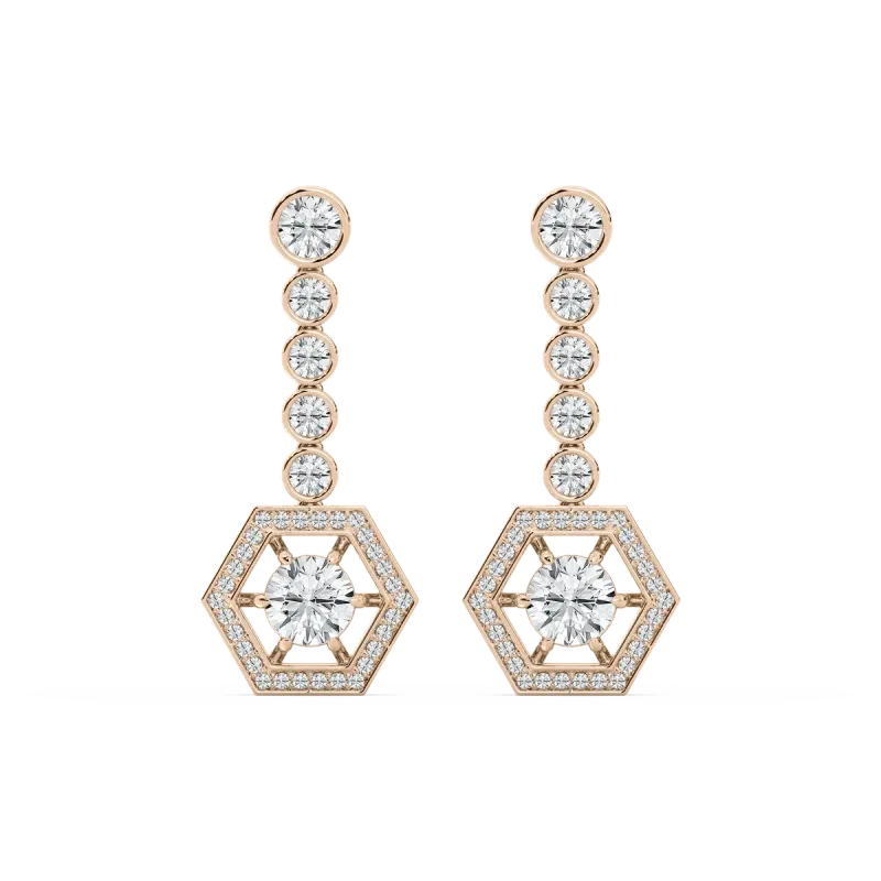 Round Diamond Hearz Fashion Earring