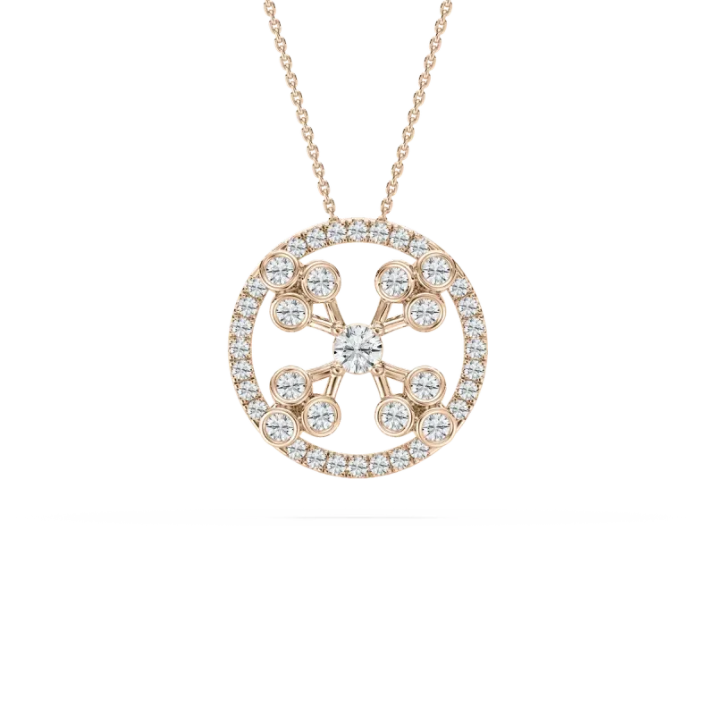 Round Diamond Charmed Fashion Pendant