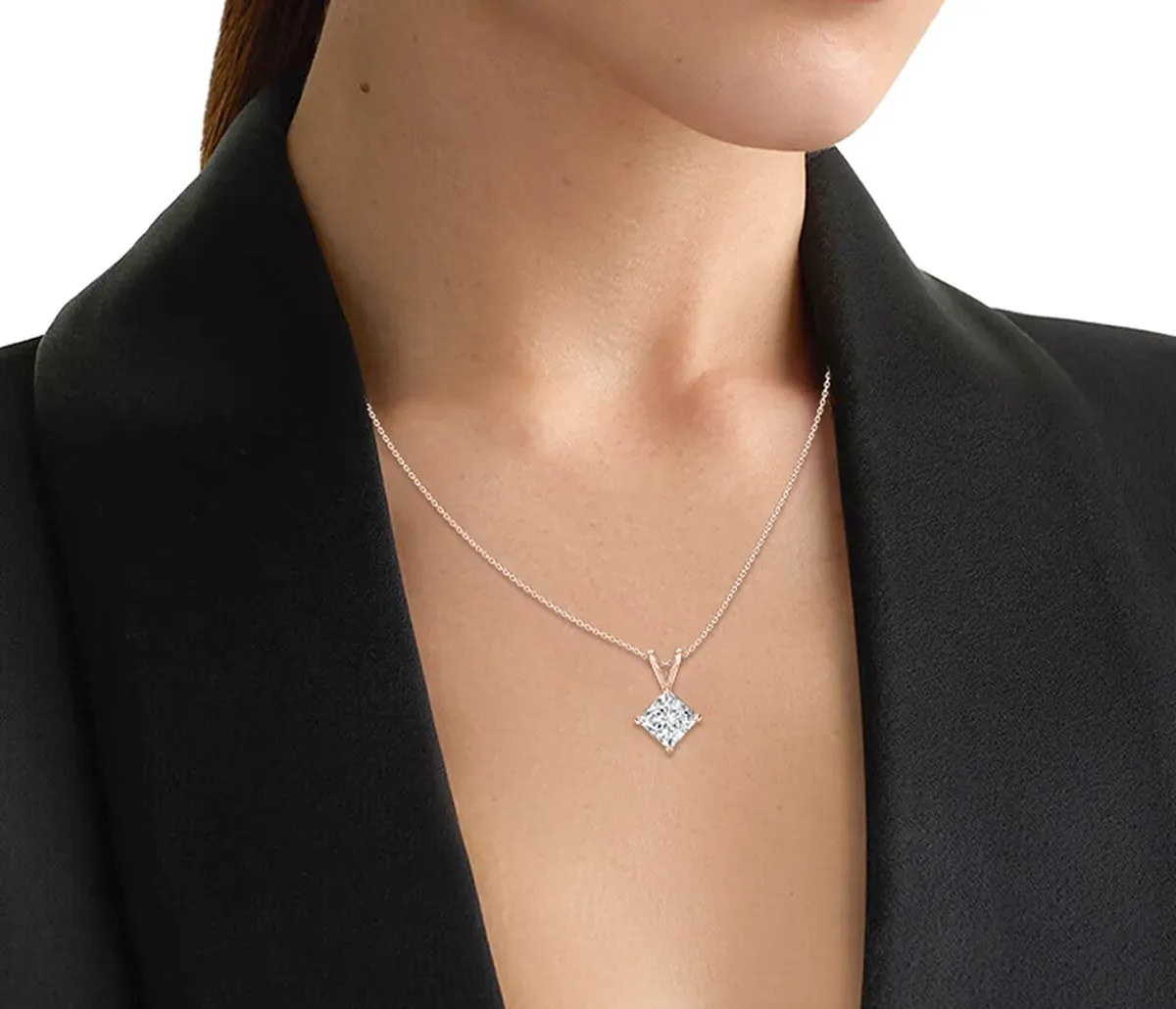 2 Carat Princess Diamond Fashion Pendant