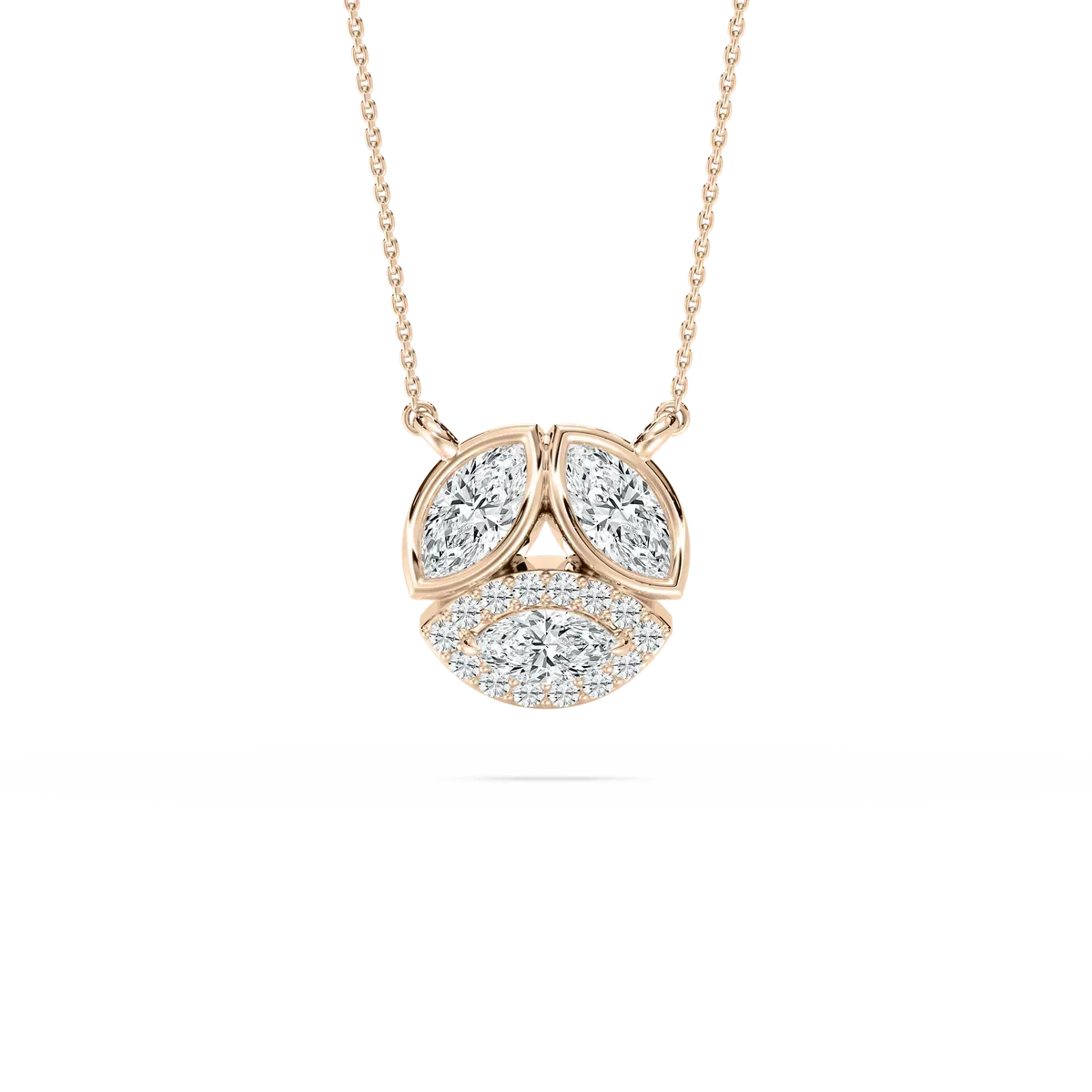 Marquise And Round Diamond Eternal Fashion Pendant