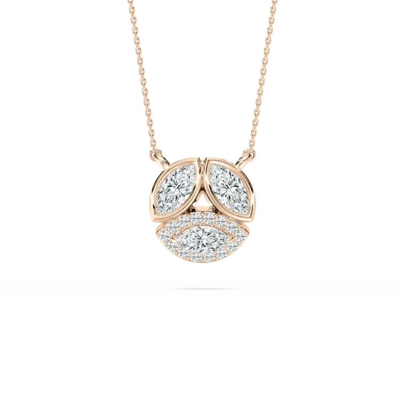 Marquise And Round Diamond Eternal Fashion Pendant