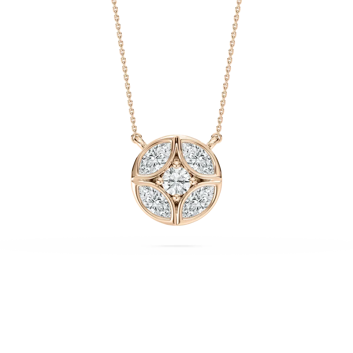 Marquise And Round Diamond Rithanya Fashion Pendant