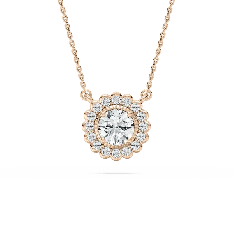1 Carat Round Diamond Albert Fashion Pendant
