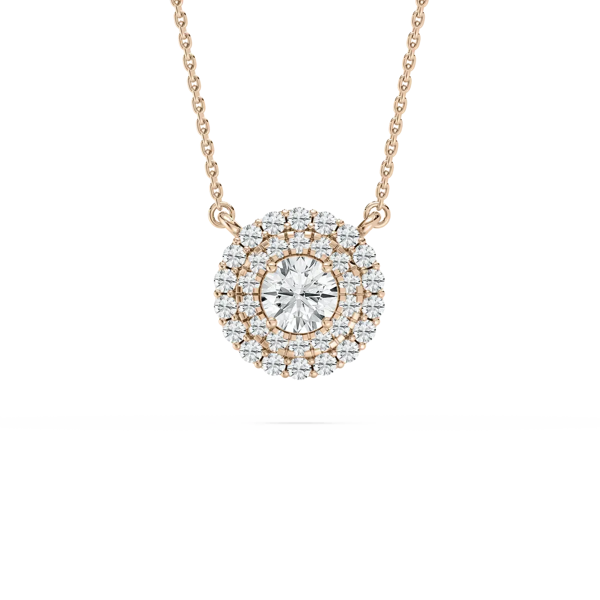 1 Carat Round Diamond Tinsel Cluster Fashion Pendant