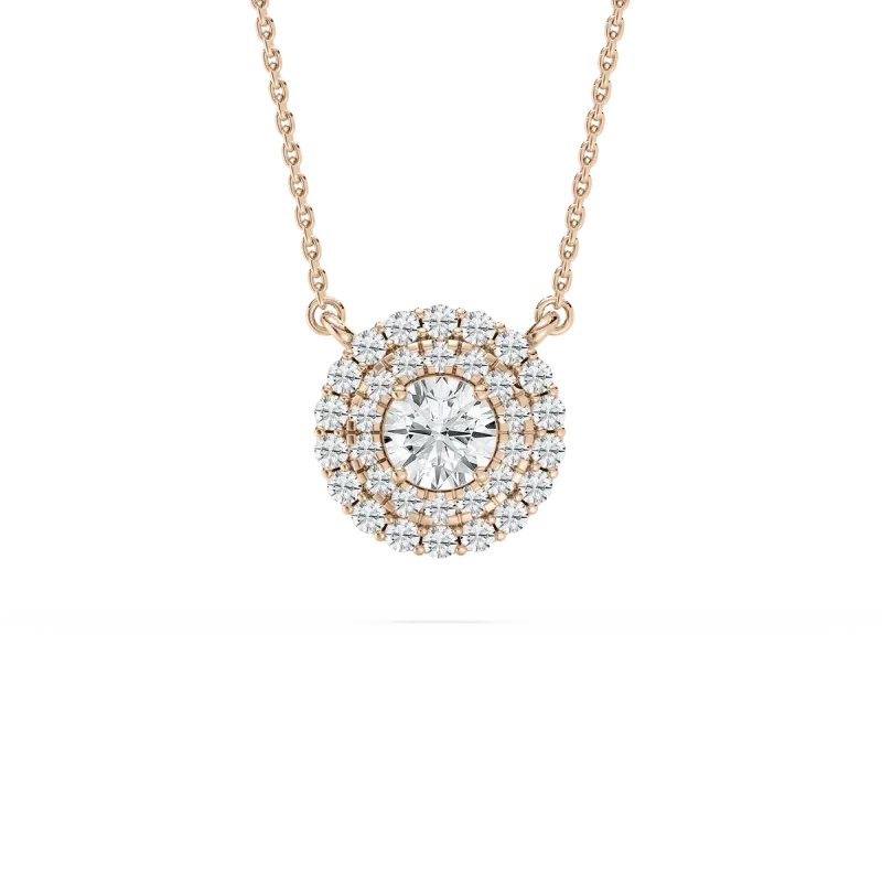 1 Carat Round Diamond Tinsel Cluster Fashion Pendant