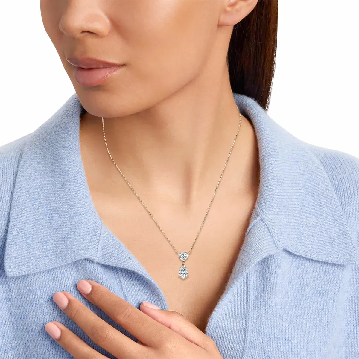 Pear And Heart Diamond Willsom Fashion Pendant