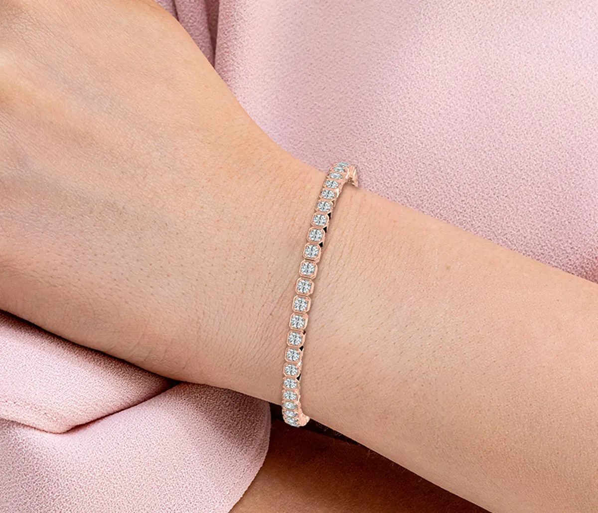 Round Diamond Wely Tennis Bracelet