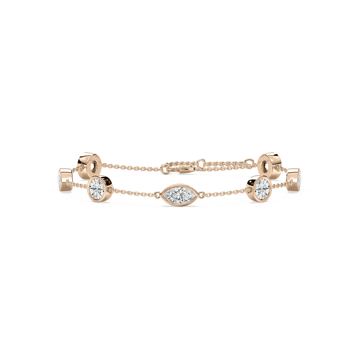 Marquise And Round Diamond Buenos Fashion Bracelet