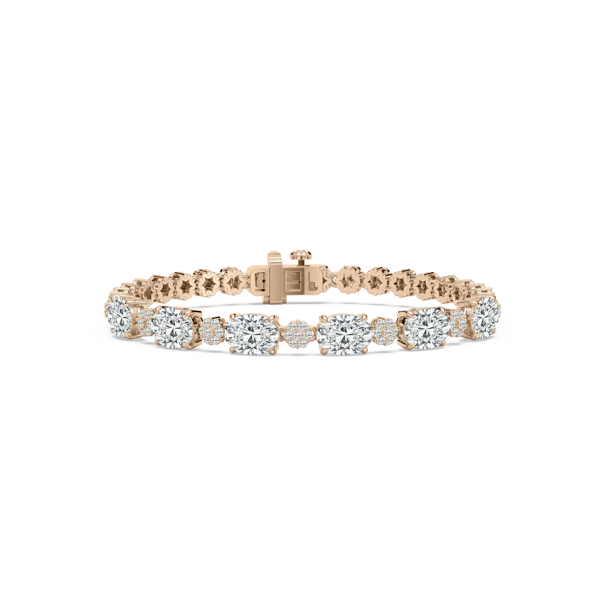 Oval And Round Diamond Ottawa Fashion Bracelet