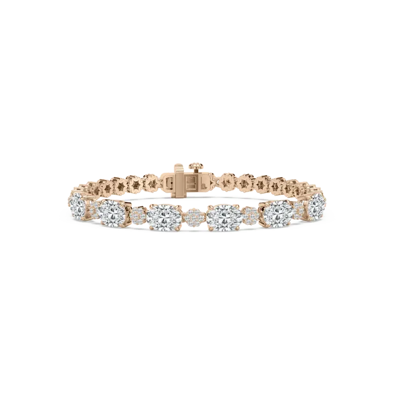 Oval And Round Diamond Ottawa Fashion Bracelet