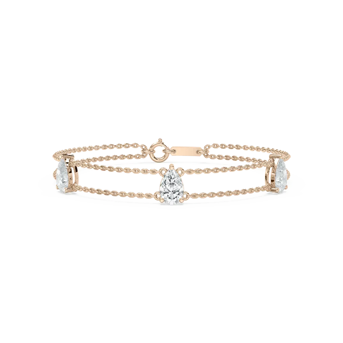 3 Carat Pear Diamond Prague Fashion Bracelet