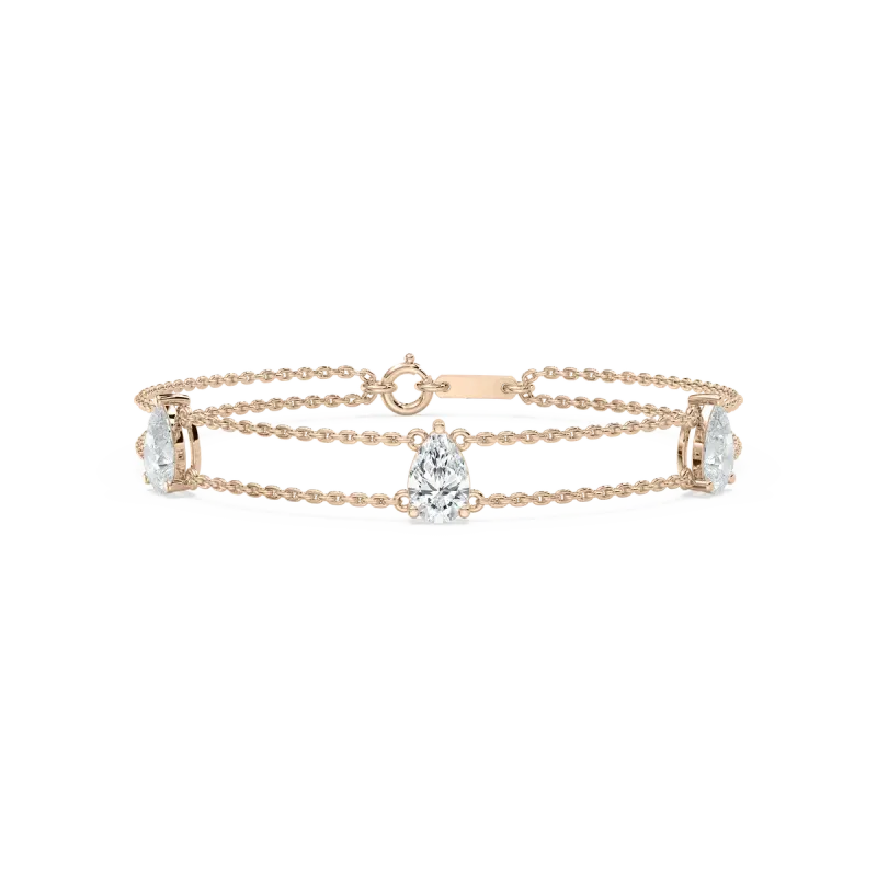 3 Carat Pear Diamond Prague Fashion Bracelet