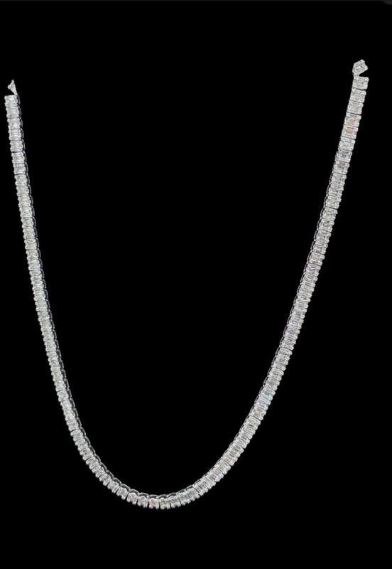 Emerald Cut Diamond Chain