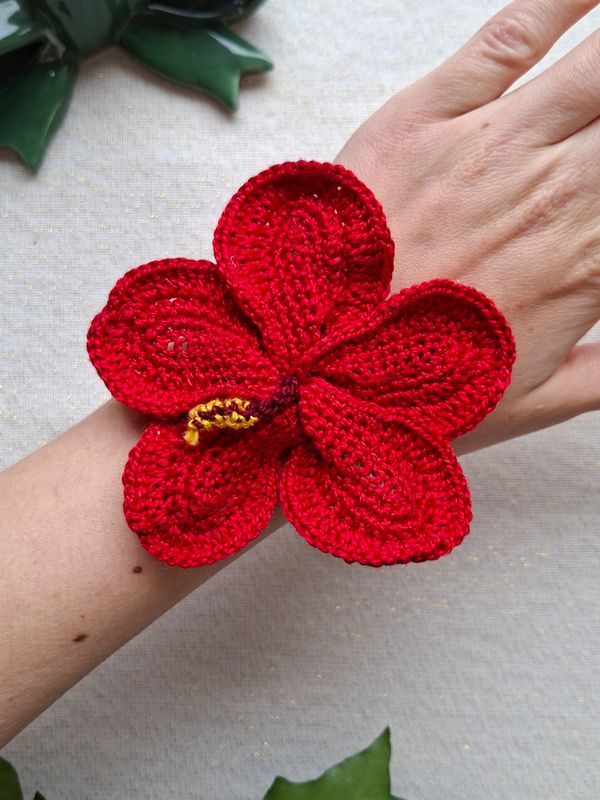 Bracelet fleur d'hibiscus