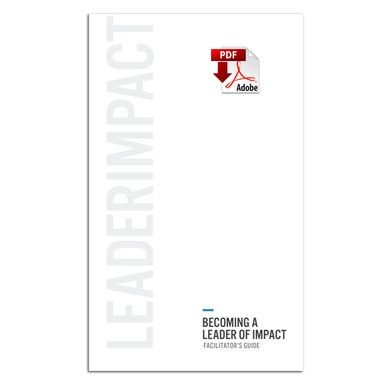 Becoming a Leader of Impact, Facilitator's Guide (PDF Download)